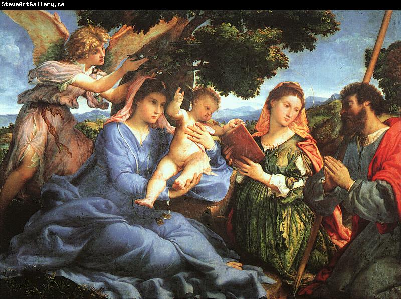 Lorenzo Lotto Madonna and Child with Saints Catherine and James